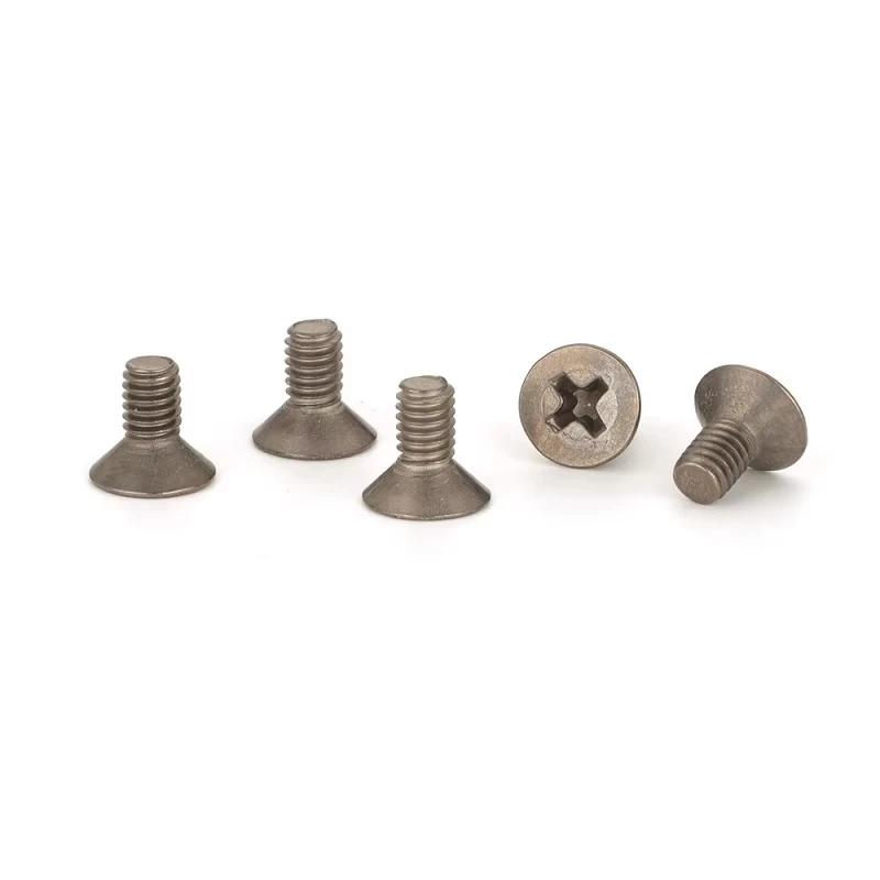 TA2 Titanium Cross Recessed Countersunk Head Screws M2 M2.5 M3 M4 / Lightweight Flat Head Fasteners Bolt