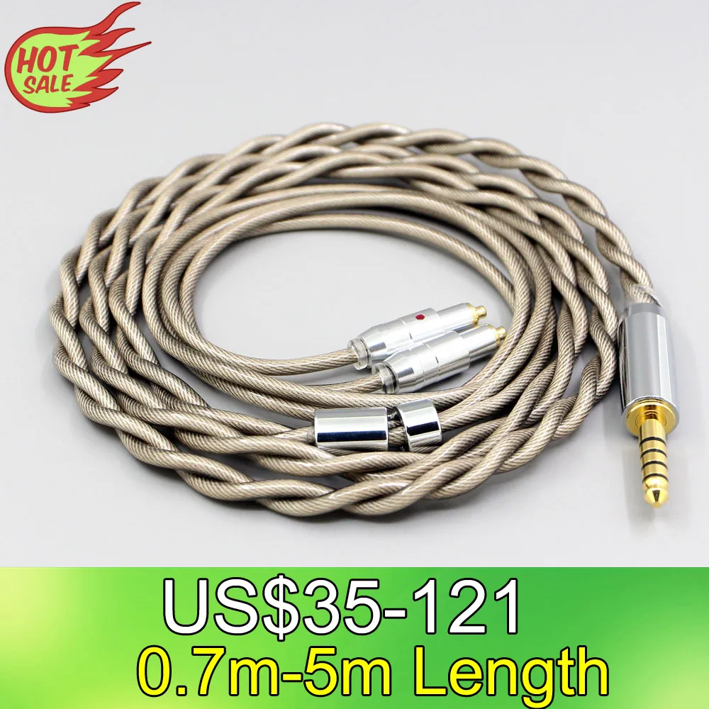 

LN007847 Type6 756 core 7n Litz OCC Silver Plated Earphone Cable For Shure SRH1540 SRH1840 SRH1440 2 core 2.8mm Headphone