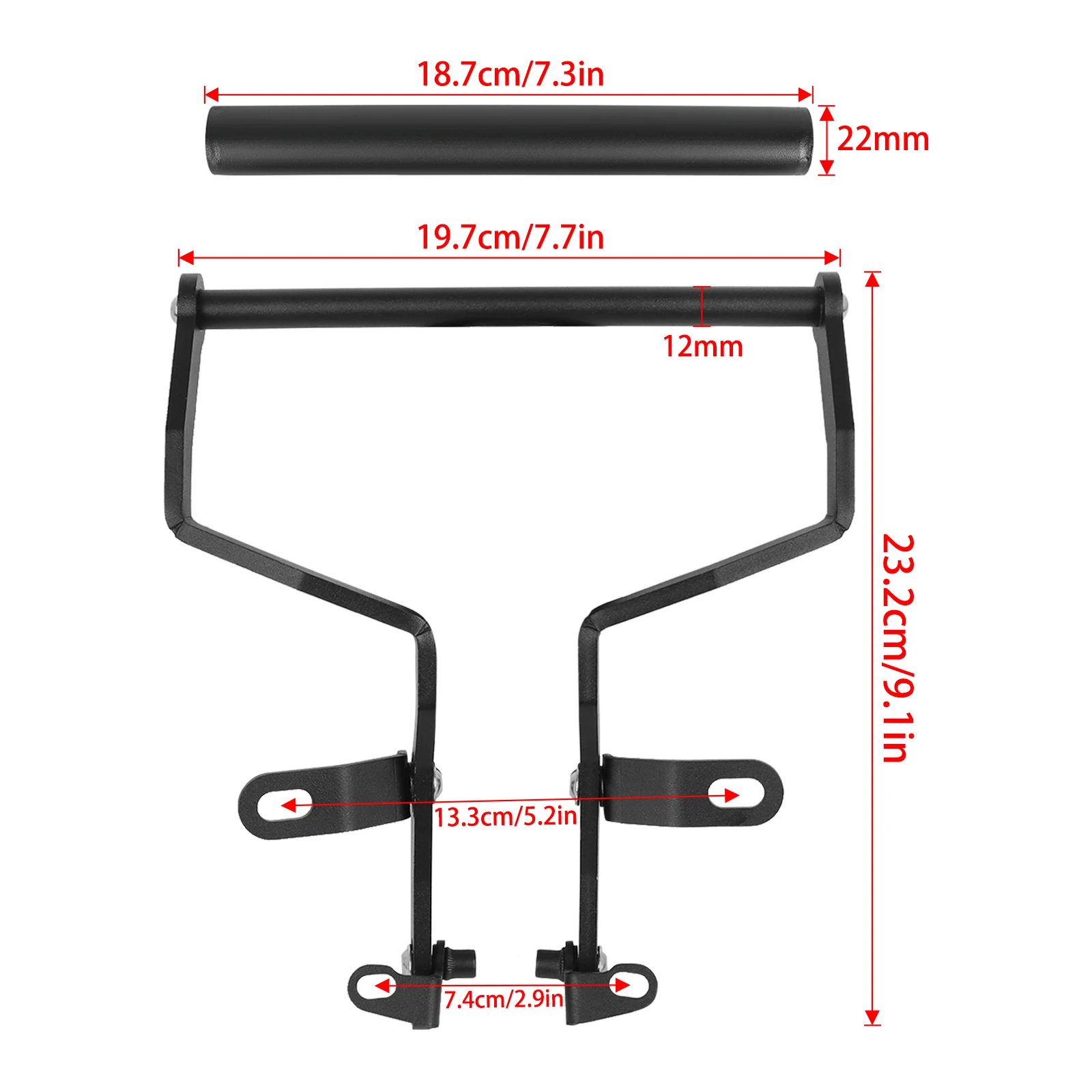 For Tiger 900 GT Rally Pro 2024-2026- Phone Support Holder GPS Navigation Mount Bracket Handlebar Bar Extension Stand Holder