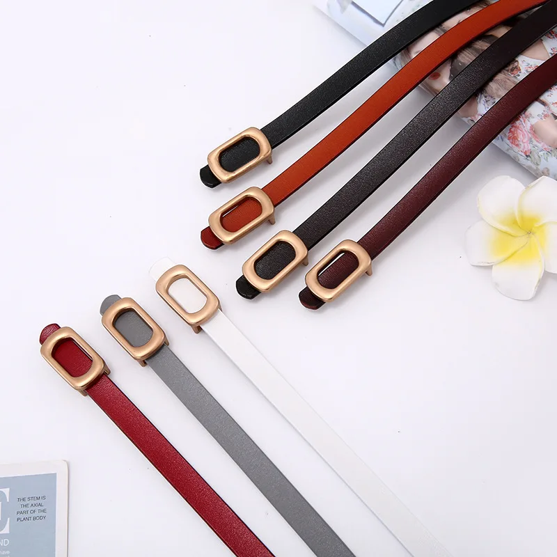 

Direct Selling Women's Belts Are Versatile Genuine Leather Summer Thin Skirts Belts Inset Style Decorative Jeans and Belts