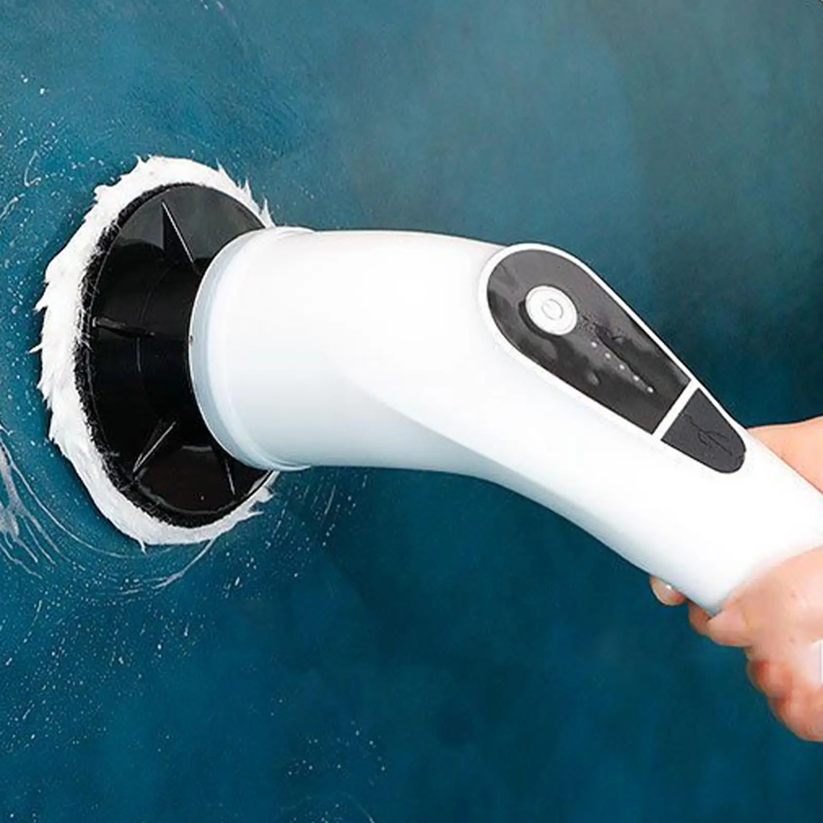 Tile Brush for Cleaning Shower 9 in 1 Tile Scrubber Multifunctional Long Handle Non-Slip Attachment Scraper Duster for Sink