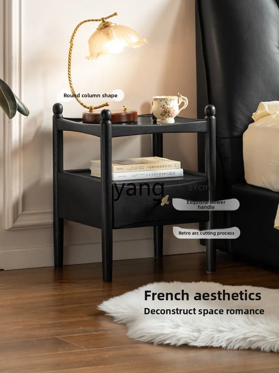 TGF طاولة بجانب السرير من الخشب الصلب، خزانة من خشب الكرز الفرنسي القديم لغرفة النوم، مضخة واحدة، خزانة واحدة #2