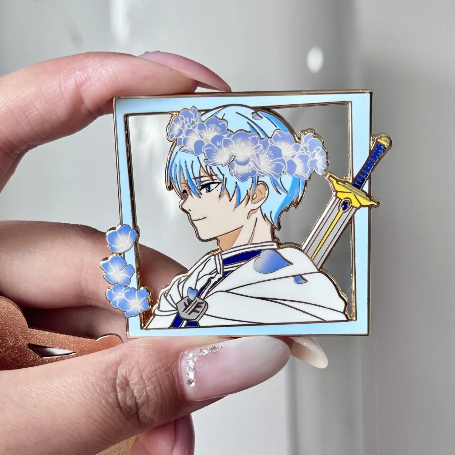 Alloy Enamel Lapel Pins Styles Square Frame Cartoon Figure Badge Gold Plated Metal Brooches For Backpack Coat Hat Decor Fashion