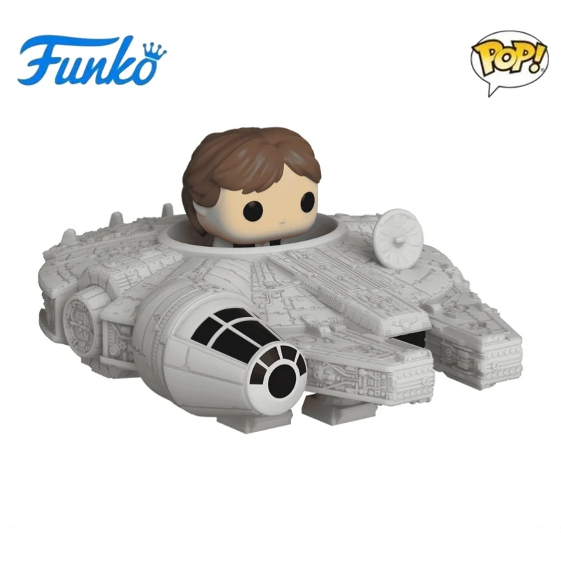 Funko BITTY POP Star Wars Mini Han Solo Millennium Falcon Riding Series Doll Action Figurines Ornaments Collect Decorative Items