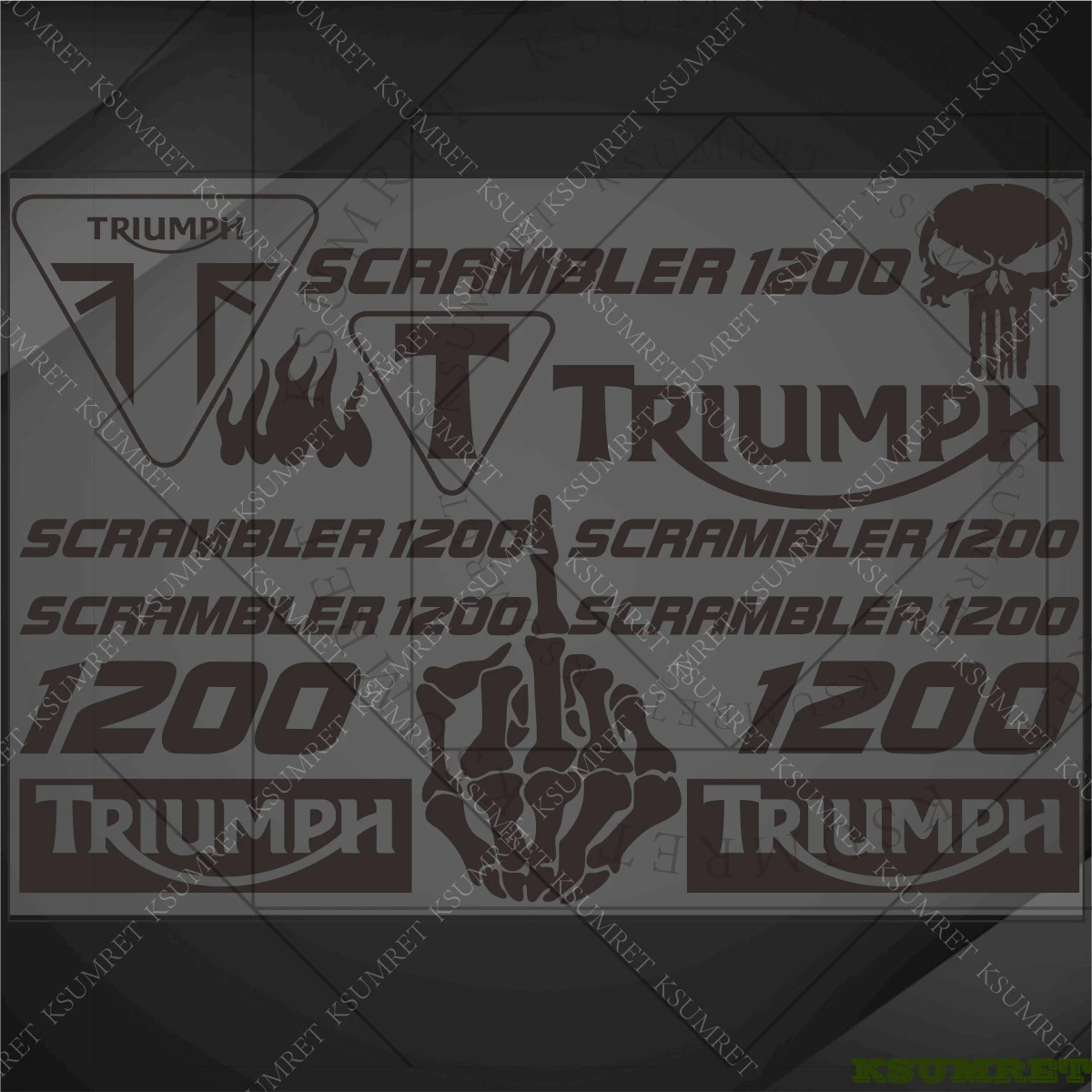 For Triumph Motorcycle Stickers SCRAMBLER 1200 accessories Racing Logo Decal Tank Emblem DIY Waterproof
