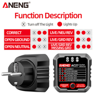 ANENG AC27 Smart Socket Tester EU/US Plug Polarity Phase Check Voltage Detector Test Electroscope Meter Circuit Breaker Finders