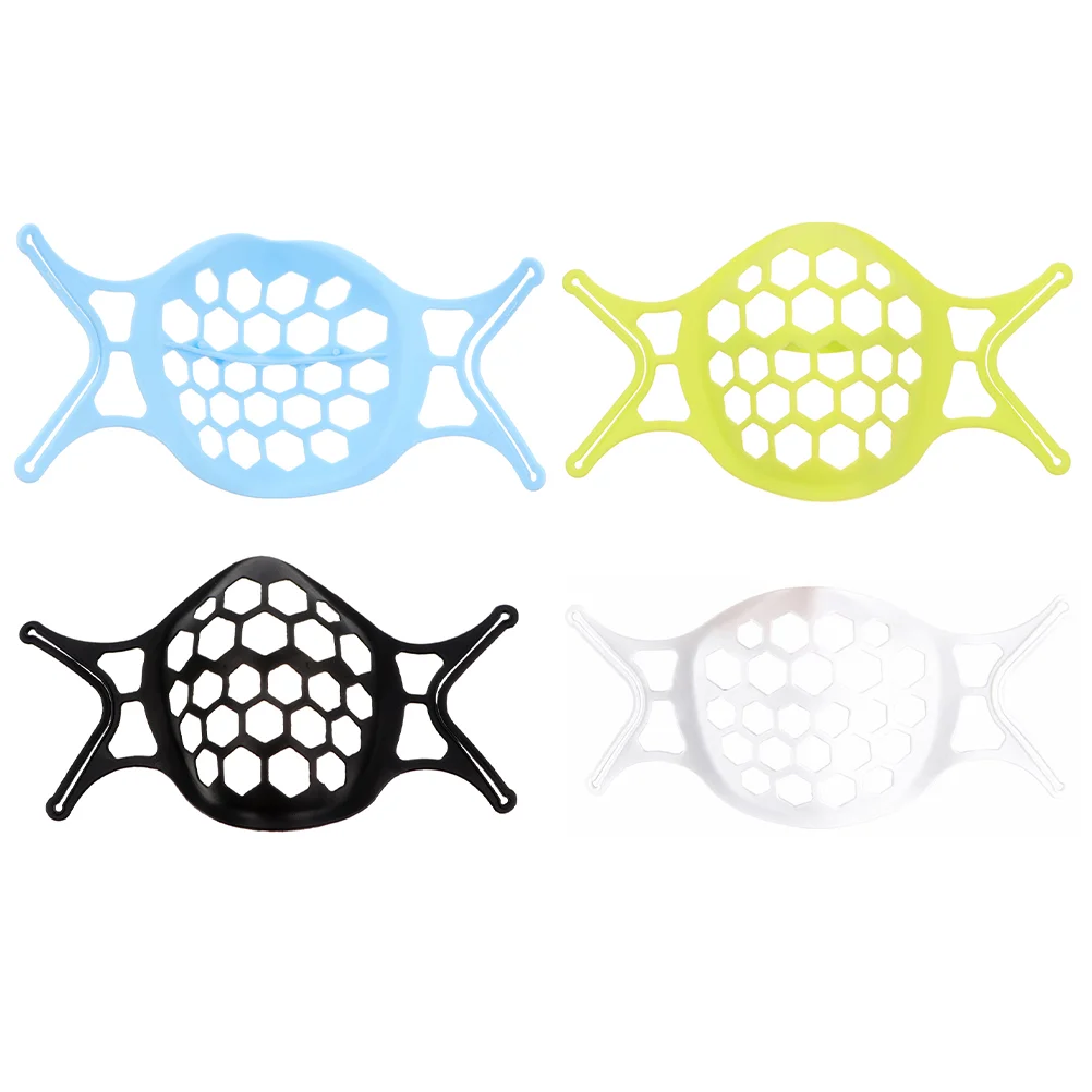 4 Pcs Mask Holder Lightweight Bracket 3D Inner Support for Silicone Gel Steady Breathing Face Covering Anti Hot