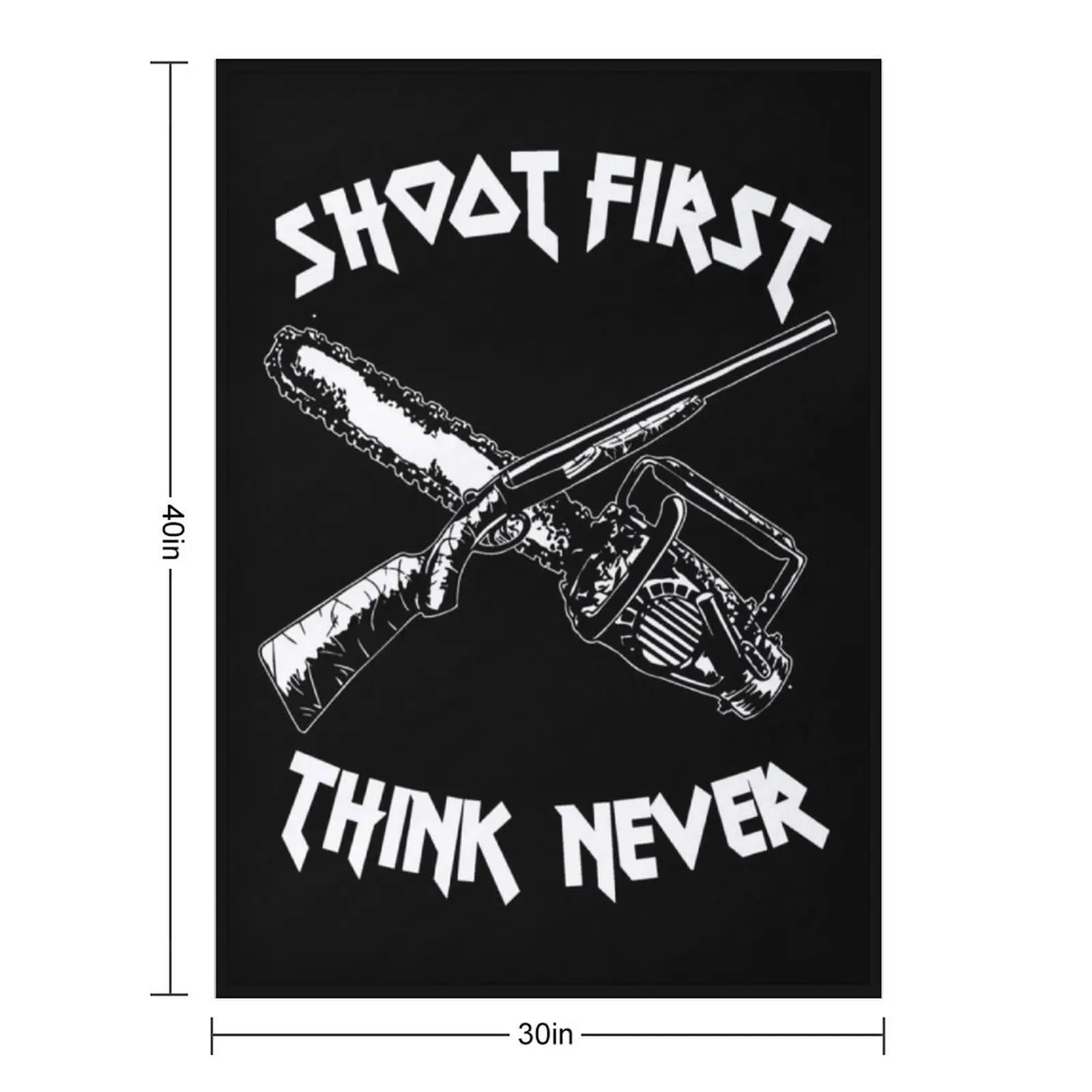 Shoot First Think Never Throw Blanket Thins Picnic Vintage Bed Fashionable Blankets