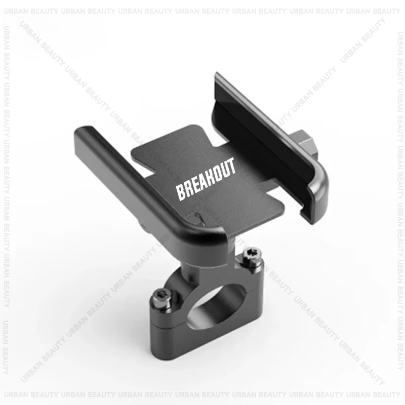 ل هارلي ديفيدسون اندلاع 117 114 107 حامل هاتف دراجة نارية لتحديد المواقع قوس حامل هاتف المحمول مرآة الرؤية الخلفية المقود جبل #4