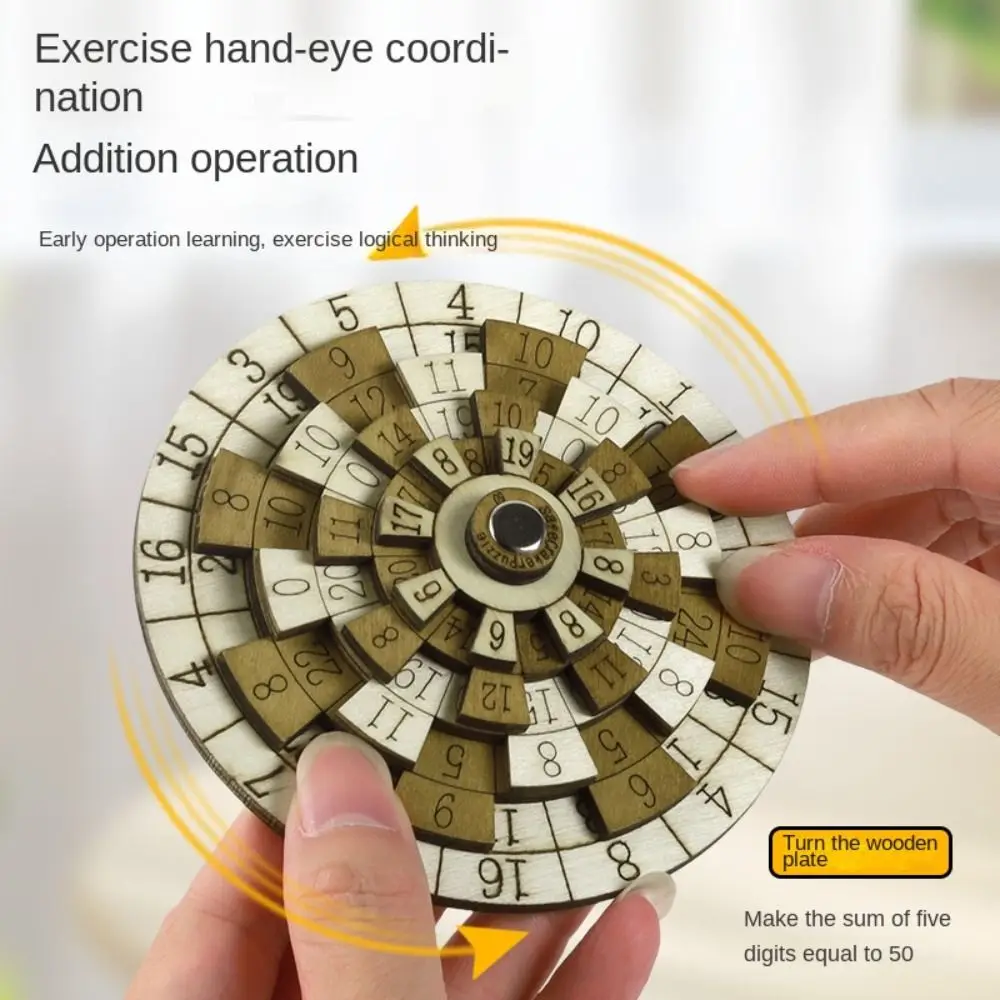 

Creative Wooden Digital Puzzle Turntable Brain Teasers Huarong Road Number Puzzle Maze Loop Puzzles Secret Box Puzzle Gift
