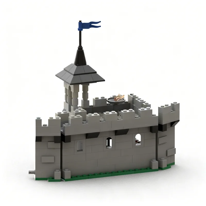 200pcs MOC Classic Castle Stable Medieval Model Building Blocks Home Decor Desk Display Shelf Accent Collection Gift For Adults