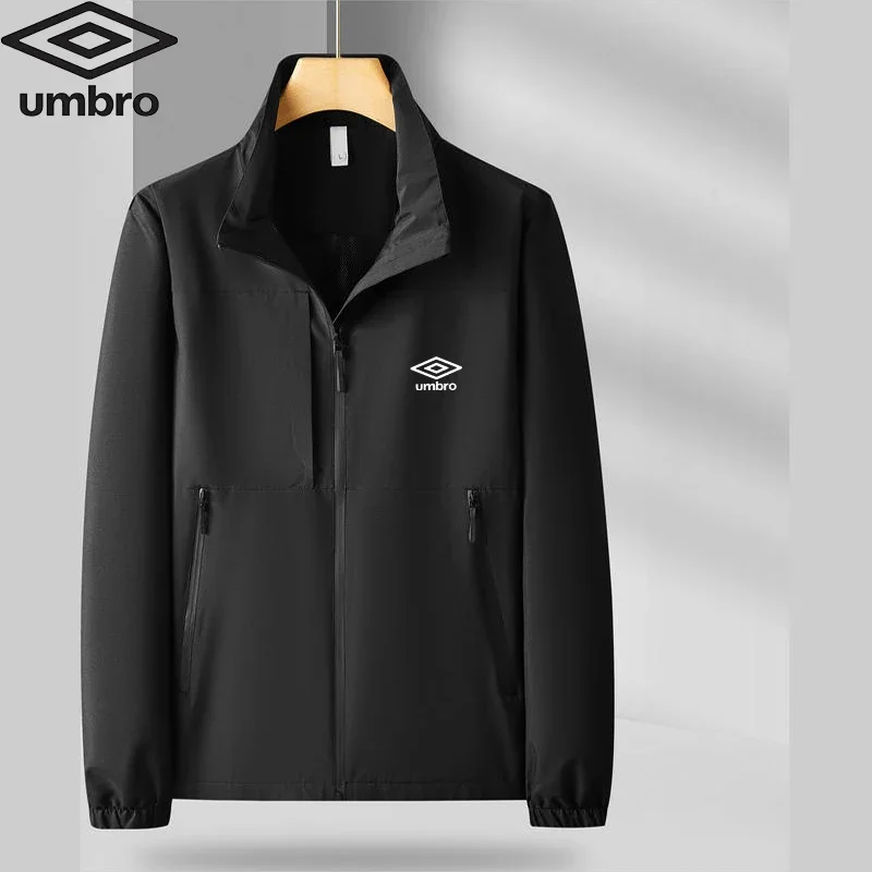 Embroidered Umbro Windbreaker Men Sports Windproof and Rainproof Jacket Thin Outwear Wear Resistance Jacket