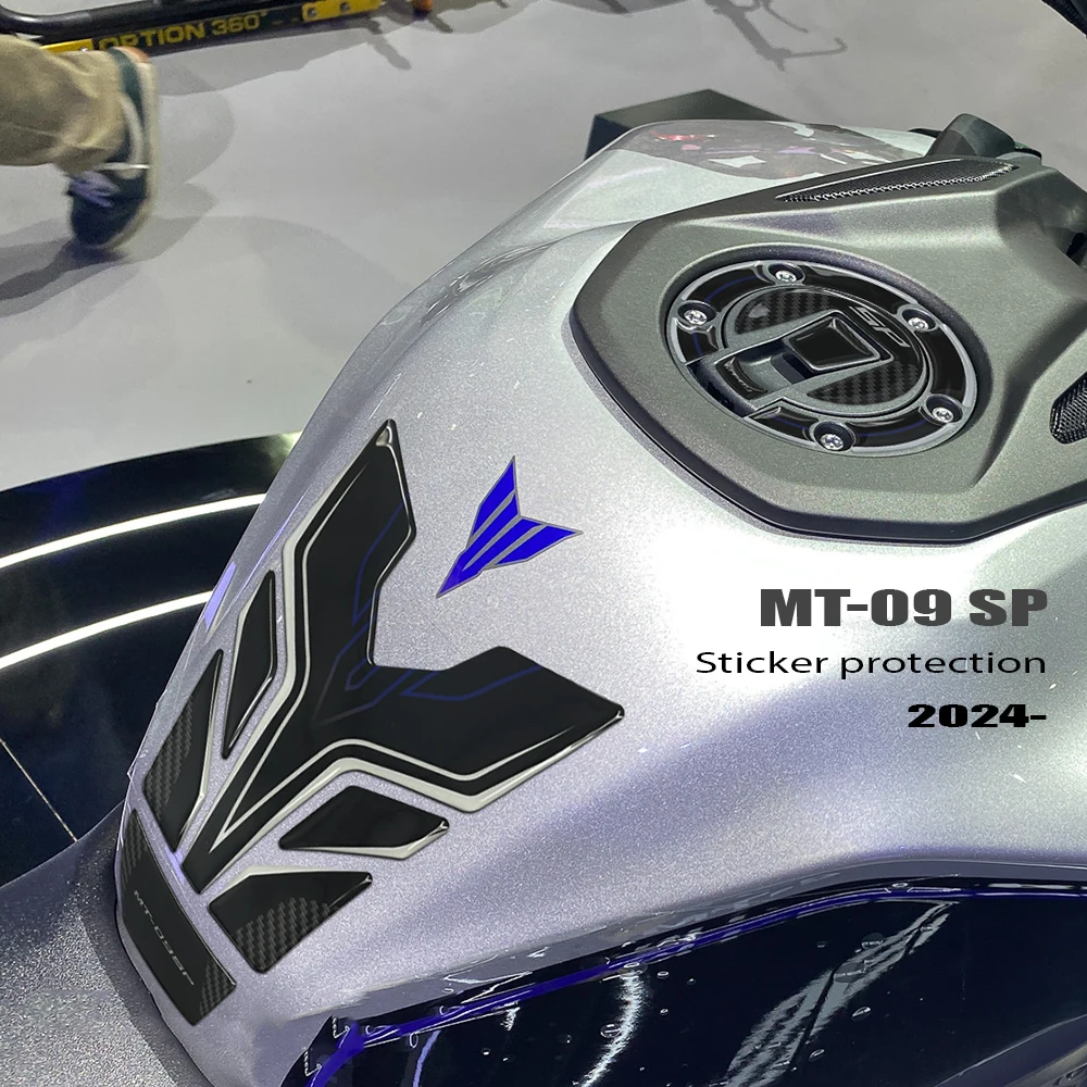 MT09 SP Motorcycle 3D Gel Resin Decal 3D Sticker Protection Kit Knee Pad Decals Side Tank Stickers For MT-09 SP 2024