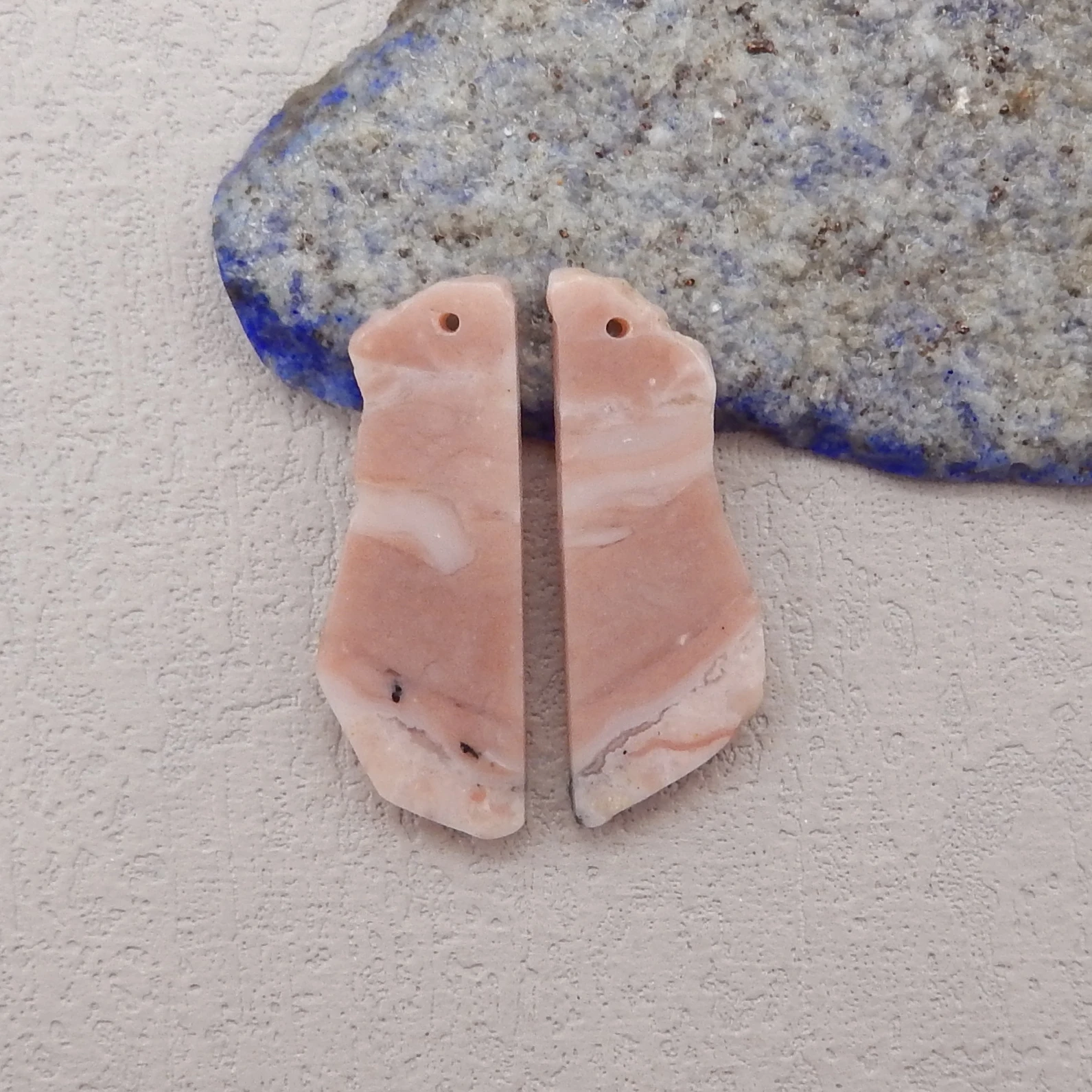 Natural Stone Pink Opal Nugget Earring Beads,Fashion Jewelry DIY Gemstone Earrings Accessories For Women 35x13x3mm 5g