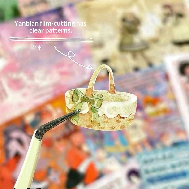 Kawaii Japanese Anime Sticker Book Anime Characters Retro Magazine Cut Film Sticker Book Material DIY Decorative Collage Gifts image 6
