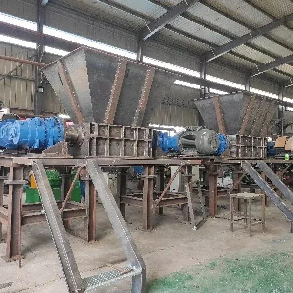 YUgong Double Shaft Scrap Metal Plastic Shredder Production Line Tire Tyre Shredder Machine