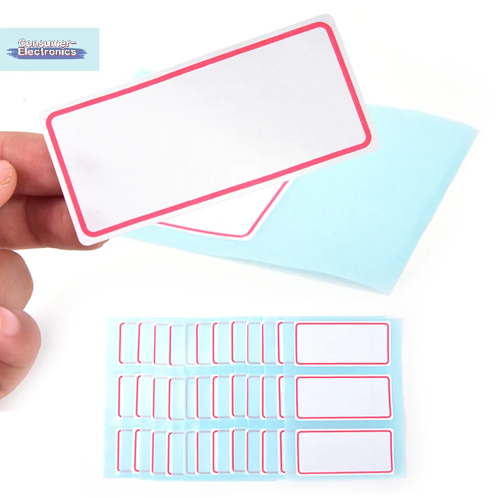 【12sheets Self Adhesive Label Blank Note Label Bar Sticky Writable Name Stickers】