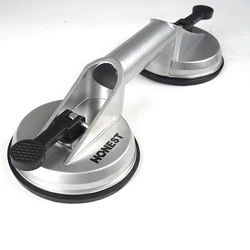 Heavy Duty Dual Aluminum Glass Suction Cups Dent Puller Handle Lifter Car Dent Puller Removers for Lifting Glass Dent Repair