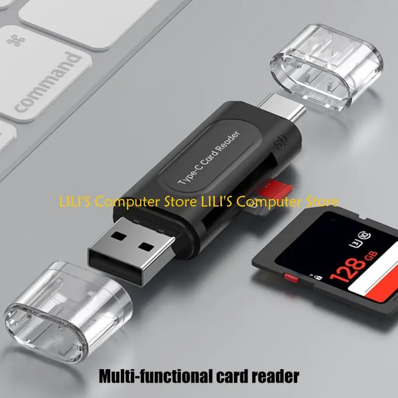 A52BプラスチックメモリカードリーダーアダプターUSB2.0最大128GBの容量まで