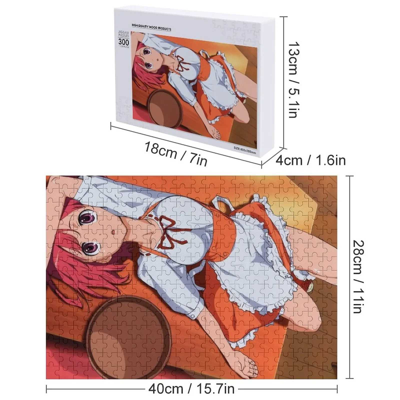 Toradora - Kushieda Minori - Cameriera Jigsaw Puzzle Nome in legno Composizioni in legno per bambini Regalo per bambini personalizzabile Puzzle IQ