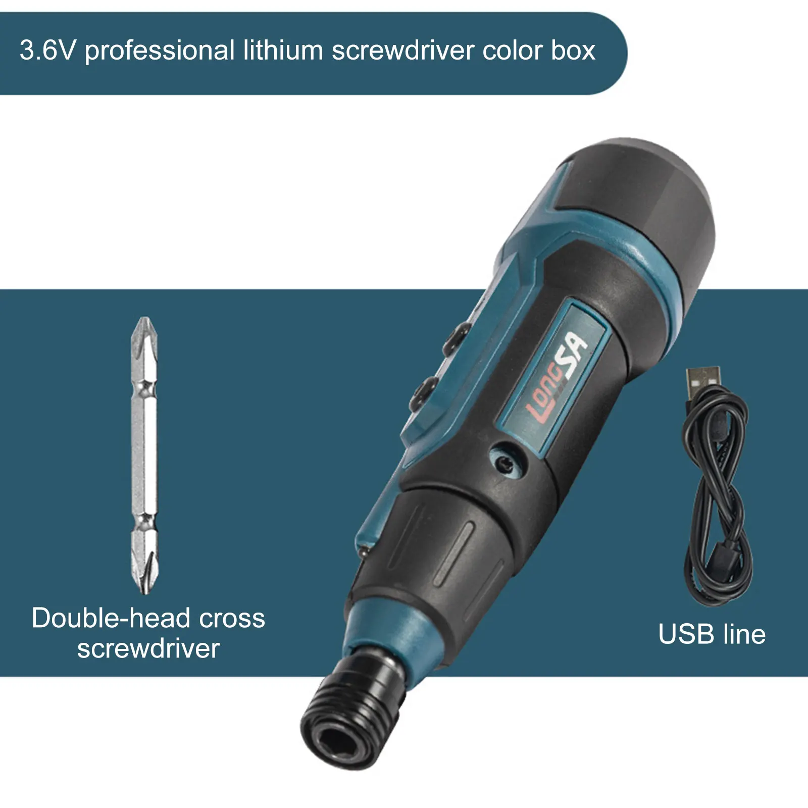 Imagem -02 - Chave de Fenda Elétrica com Iluminação Lanterna Mini Desmontagem Parafuso Pequeno Lote Elétrico Bateria de Lítio Chave de Fenda 3.6v 2nm