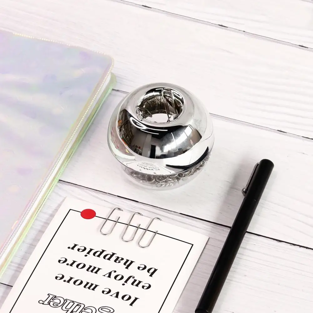 حامل مشبك ورق مغناطيسي مع 100 مشبك ، رخام ، معدني ، تألق ، سطح المكتب ، موزع ، منظم ، اللوازم المكتبية