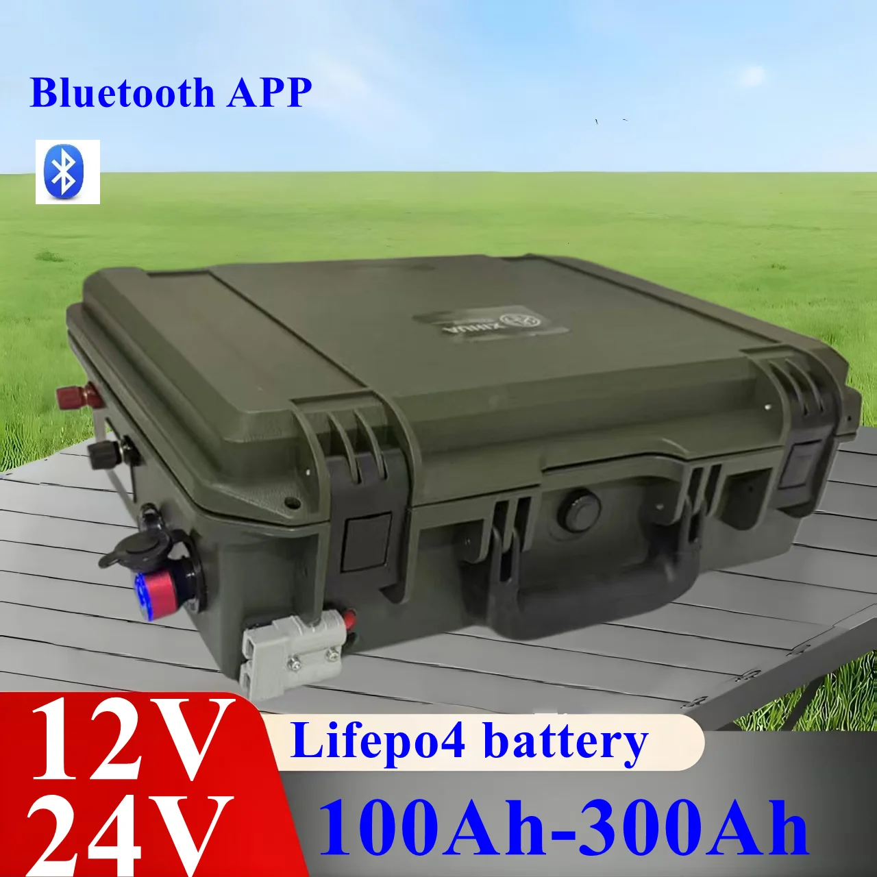 12V 24V 100Ah 120AH 150AH 200AH 300Ah 400Ah Lifepo4 Lithium Iron Phosphate Battery Pack Bluetooth BMS for Boat Solar System
