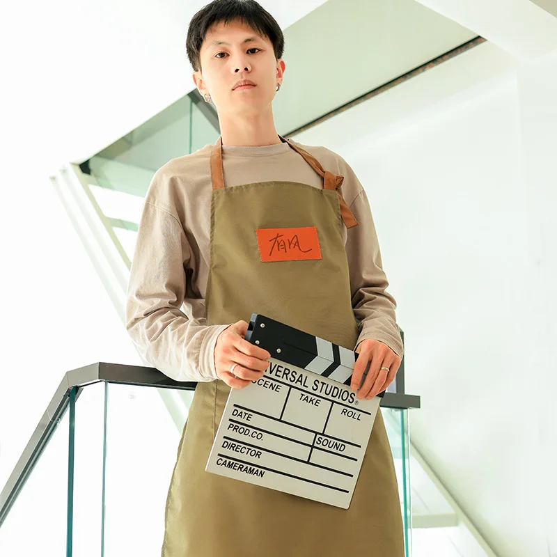 Canvas apron Household kitchen cooking apron Women catering professional fruit supermarket work clothes Men's apron