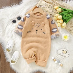 Newborn Baby Romper Cute Cartoon Cat Infant Girl Boy Jumpsuit Long Sleeve Autumn Toddler Clothes Fashion 0-18M Overalls Playsuit