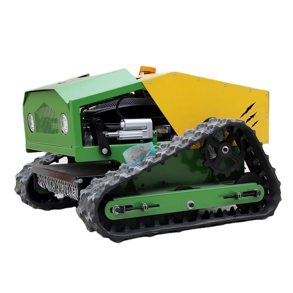 Masenter CE Crawler Robot Grasmaaier Benzine Zelfrijdende Tuin Zero Turn Afstandsbediening Grasmaaier Met Rubberen Tracks