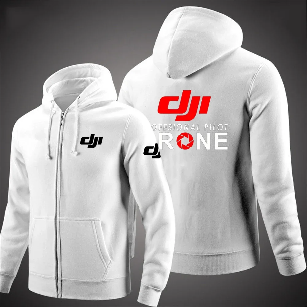 Dji Professionelle Pilot Drone Frühling Herbst Casual männer Einfarbig Zipper Pullover Hoodie Mäntel Sportswear Fashion Langarm – Detail 4