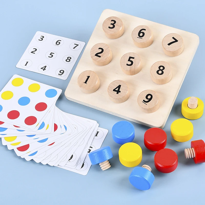 Number Color Matching Game Turn The Screw Fine Motor Training Game Focus Hand Eye Coordination Grasp Training Montessori Educati