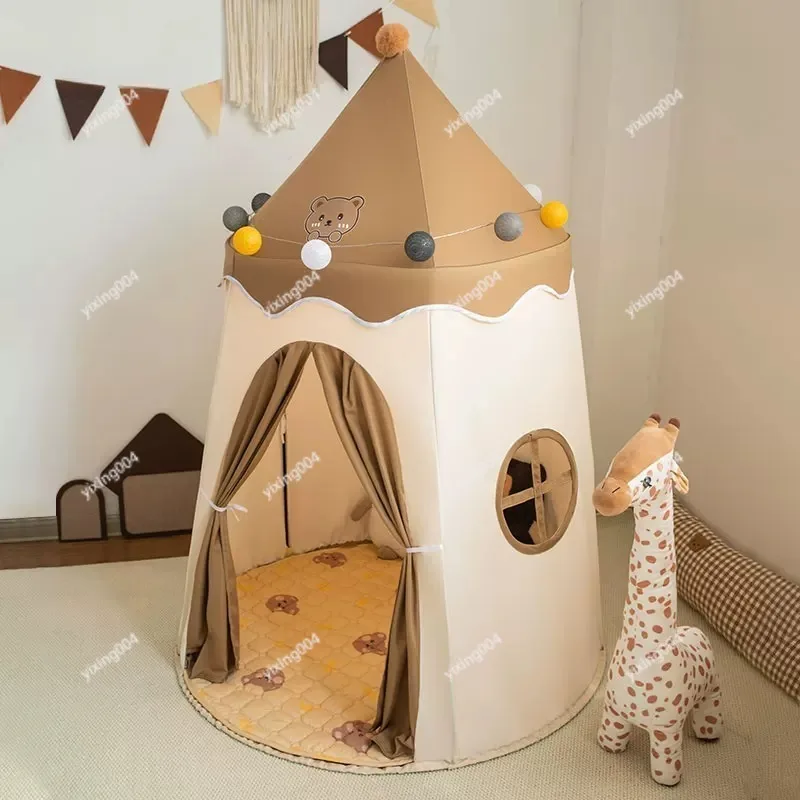 Mini Indoor Play Tent, Mongolian Yurt Style Princess Castle Toy House for Home Game Room