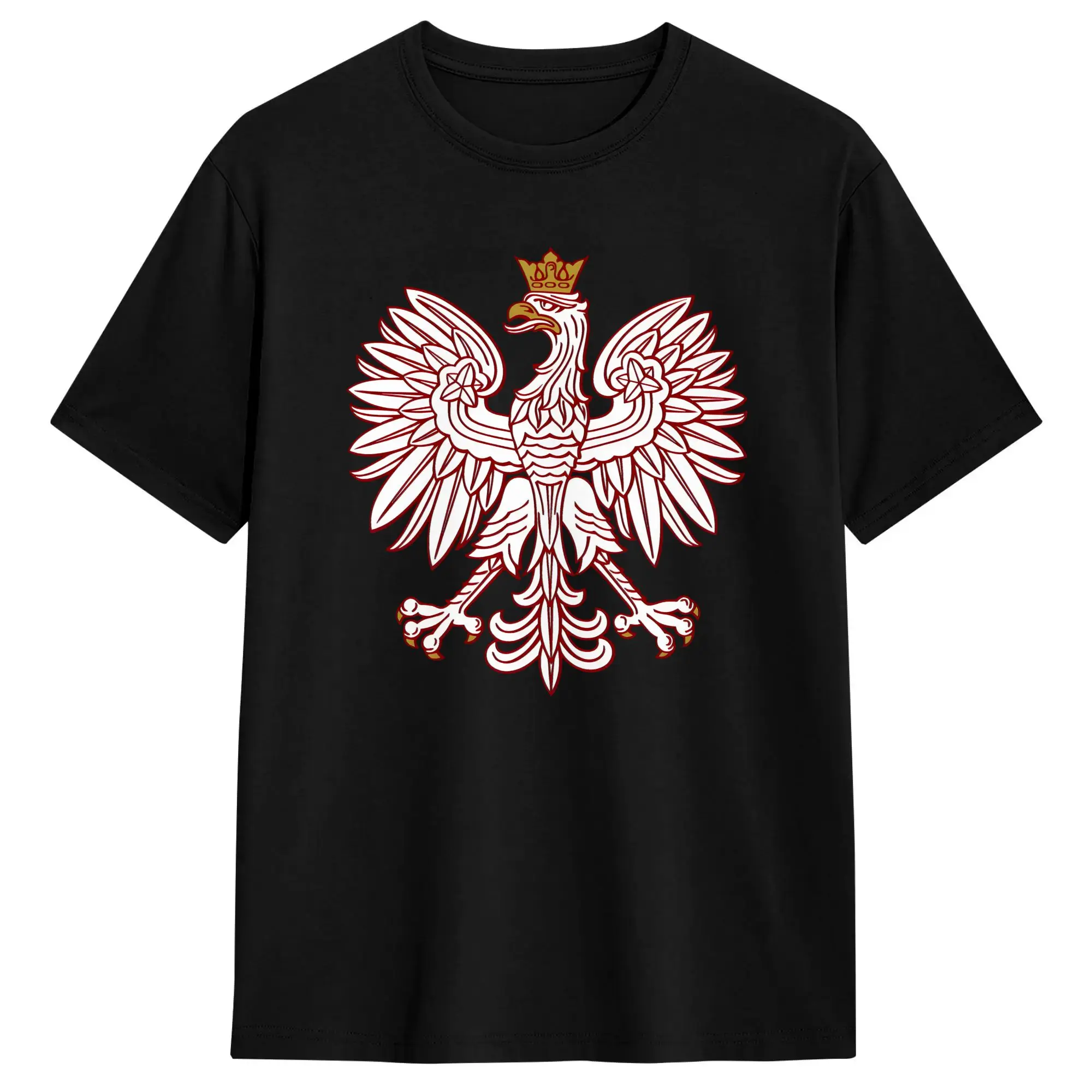 Novelty Poland Polish Flag T-Shirts for Men Crewneck Cotton T Shirt Polish Eagle  Short Sleeve Tees Summer Clothing