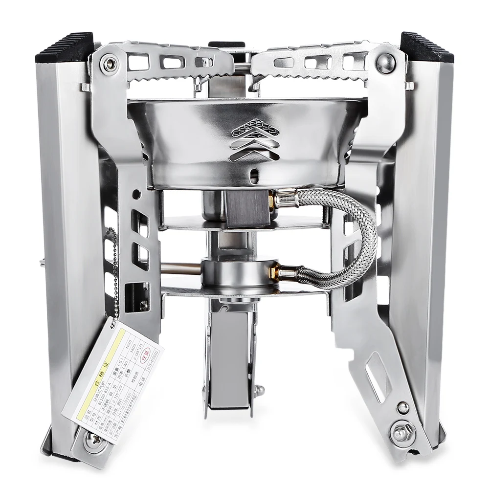 3800W Outdoor Portable High Power Burner Backpack Multipurpose Folding Camping Butane Stainless Steel Automatic Ignition Gas