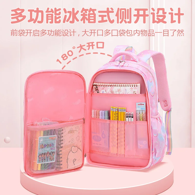 Imagem -02 - Bolsas Escolares Ortopédicas para Crianças Kids Satchel Primary School Backpacks Princess Backpack Schoolbag Knapsack Sac Mochila