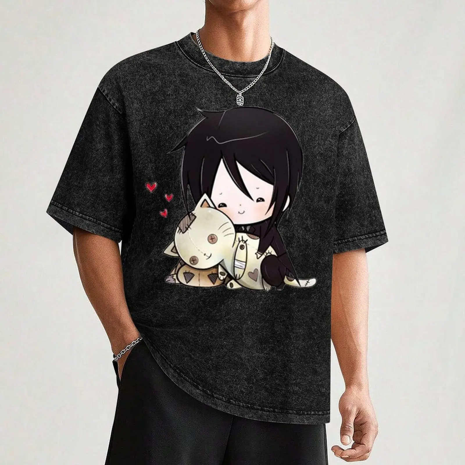 Sebastian - Black Butler T-Shirt Soft Lightweight Cotton T-Shirt - view 3