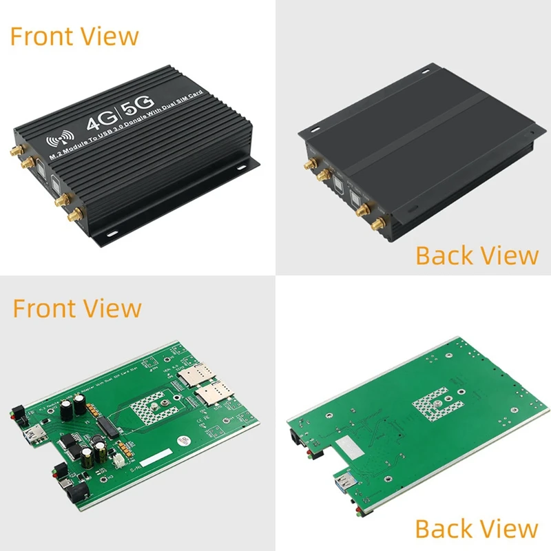 NGFF(M.2) โมดูล4G/5G ไปยังอะแดปเตอร์3.0 USB พร้อมพัดลมระบายความร้อนช่องเสียบบัตรซิมคู่พร้อมพัดลมและตัวเรือน