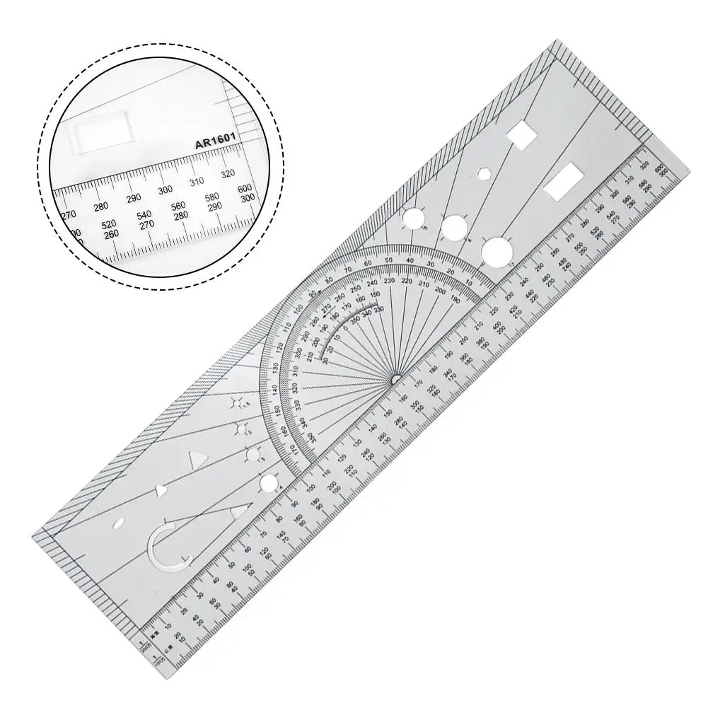 

1pc Aviation Navigation Ruler Portable Aviation Navigation Plotter Vector Ruler Route Planning Tool Pilot Fixed Tool For Pilots