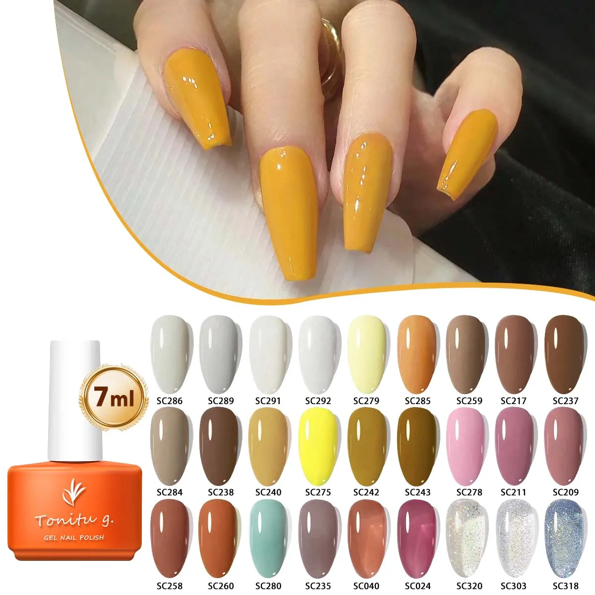 Semi-permanent Gel Nail Polish White Yellow Colors Soak Off UV LED Nails All Seasons Manicure Salon DIY at Home Nails Art Design