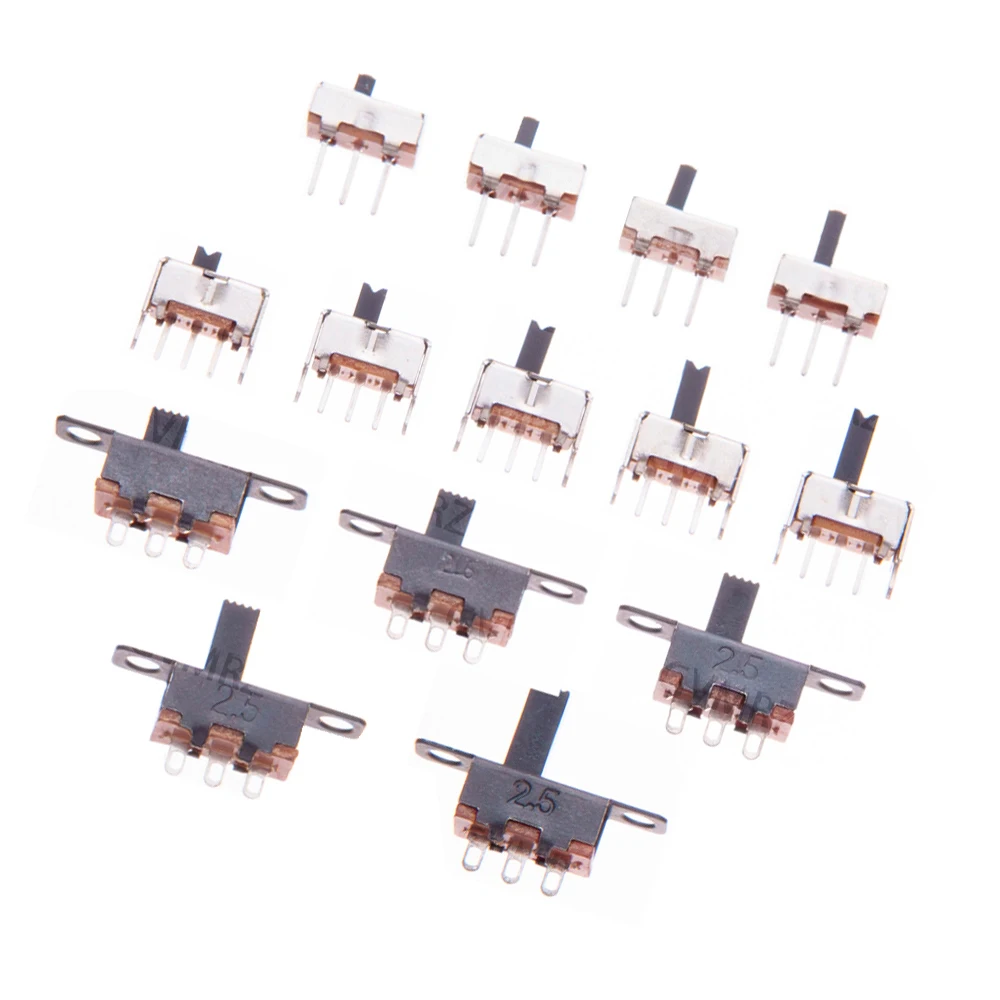 50PCS SK12D07VG2 50pcs SK12D07VG2/3/4/5/6 SS12D SS12F Miniature Slide Switch SPDT 3 Pin PCB 2 Position 1P2T  High 2/3/4/5/6mm