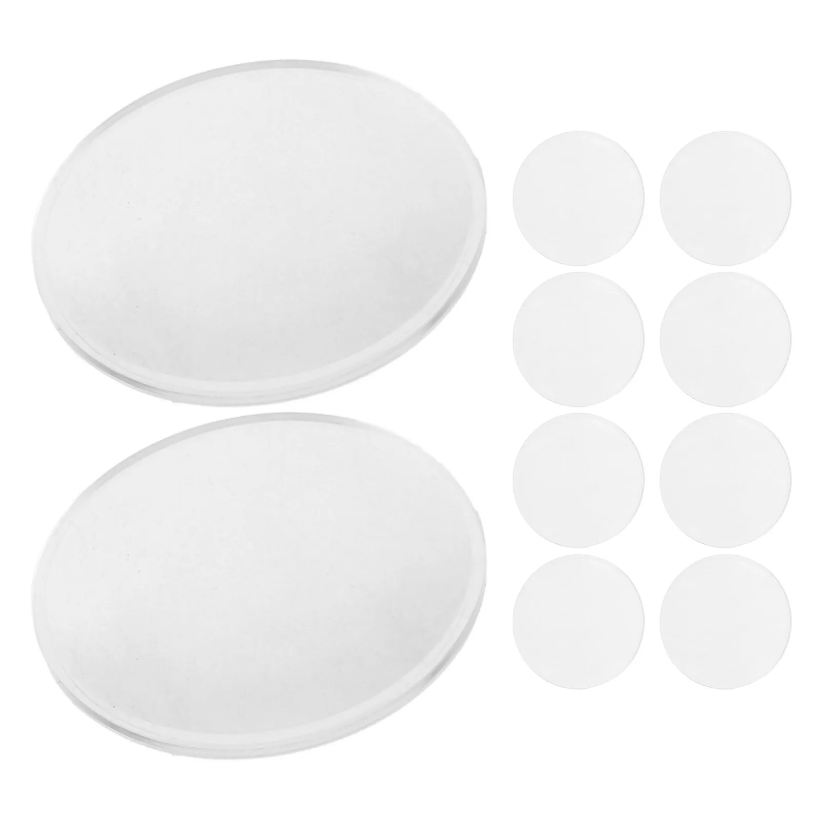 

10 Pcs Plastic Reading Magnifier Lens Magnified Lenses Round Convex Glass Transparent Optical