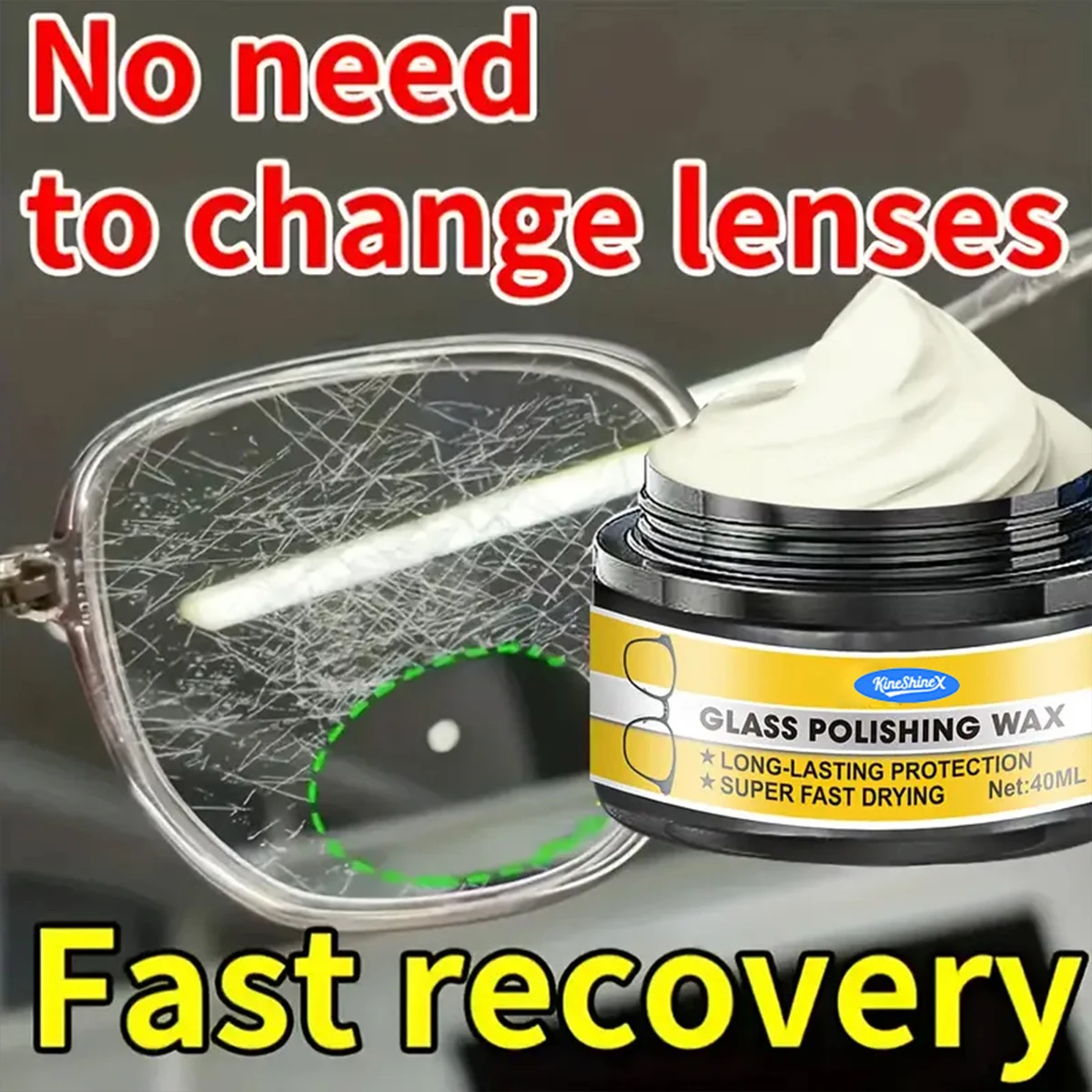 New Multi-Purpose Glass & Lens Scratch Repair Kit – Multi-Function Polish & Refinishing Agent, Paint Care Wax – Restores Clarity