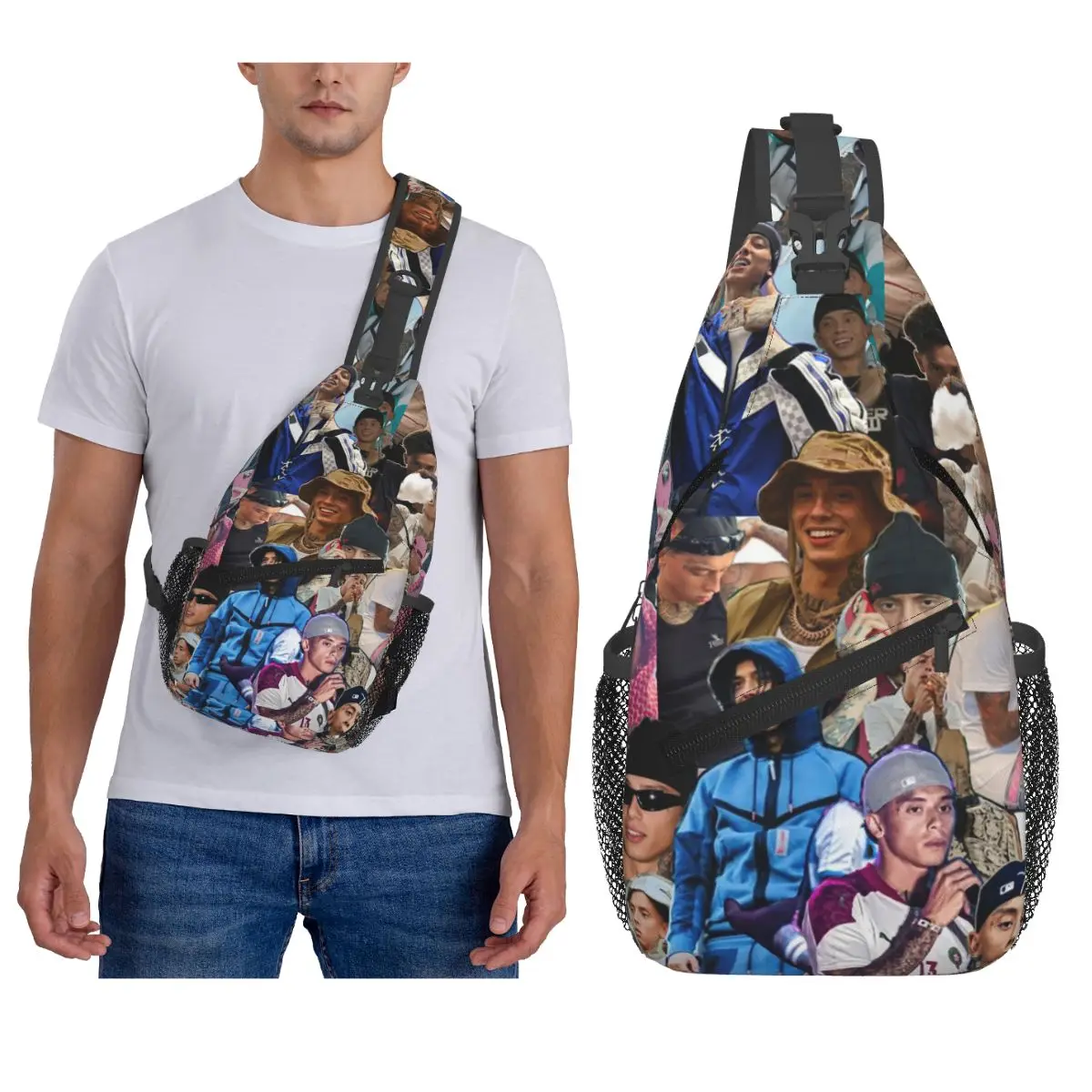 Central Cee Cant Rush Greatness 2025 حقيبة صدر للرجال حبال Crossbody على ظهره حقيبة صدر للرجال السفر المشي لمسافات طويلة Daypack حقيبة كتف