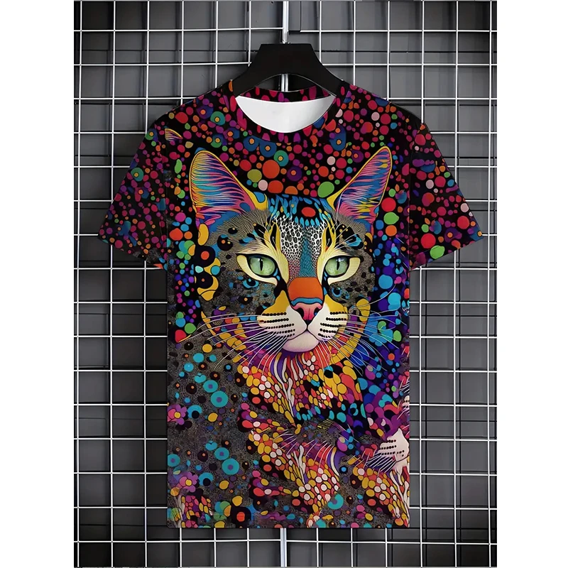 New 3D Printing Pet Dog Cat Hot-Selling Outdoor Running Sports Breathable Quick-Drying Fitness Clothes Casual O Neck T-Shirt 6xl