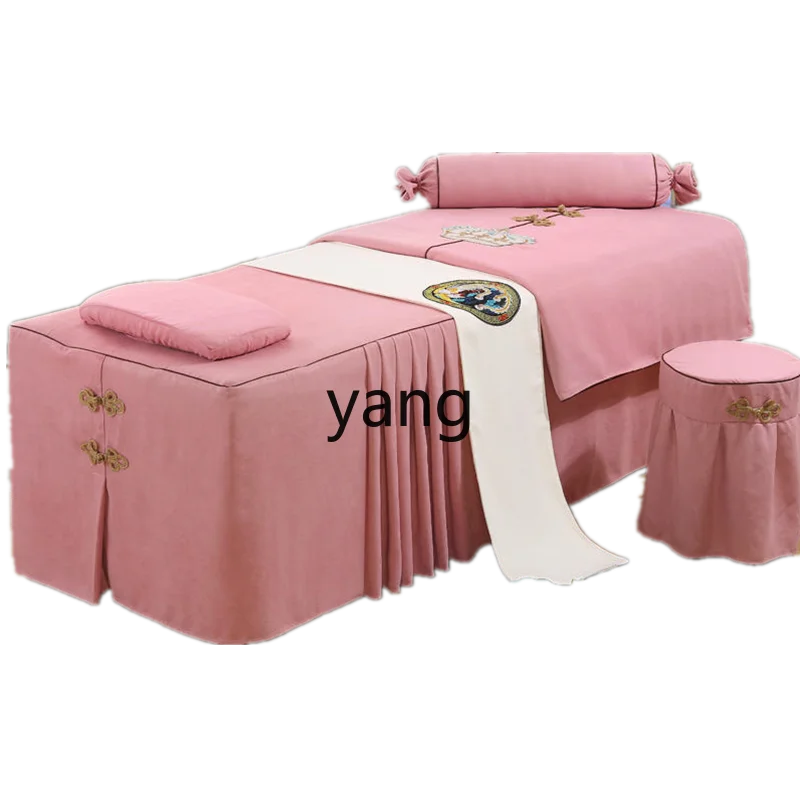 

Lmm beauty bedspread four-piece bed skirt cover custom with holes