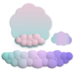 Cloud Keyboard and Mouse Wrist Rest support Ergonomic Memory Foam Non-Slip Base Wrist Support Mouse Pad for Home Office
