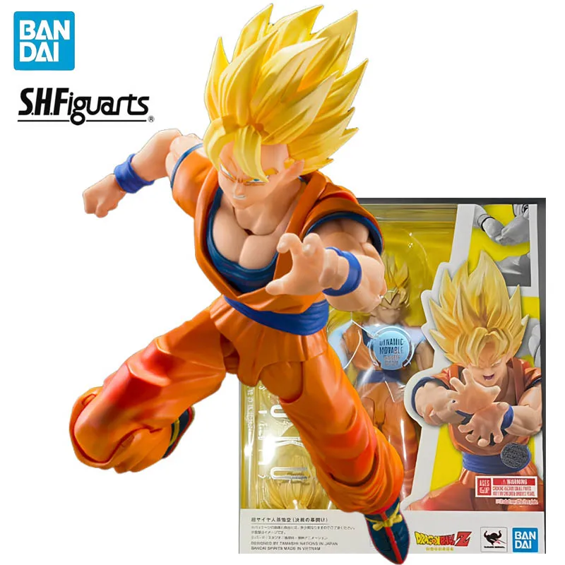 

In Stock BANDAI S.H.Figuarts Dragon Ball Z SUPER SRIYAN SON GOKU [THE GAMES BEGIN] 3.0 Ver. PVC 14.5CM Anime Action Figures Toy