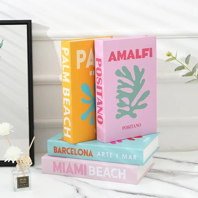 Travel Series Fake Book Boxs for Coffee Table Decoration Living Room Fashion Prop Books Home Decoration Model Room IBIZA CAPRI