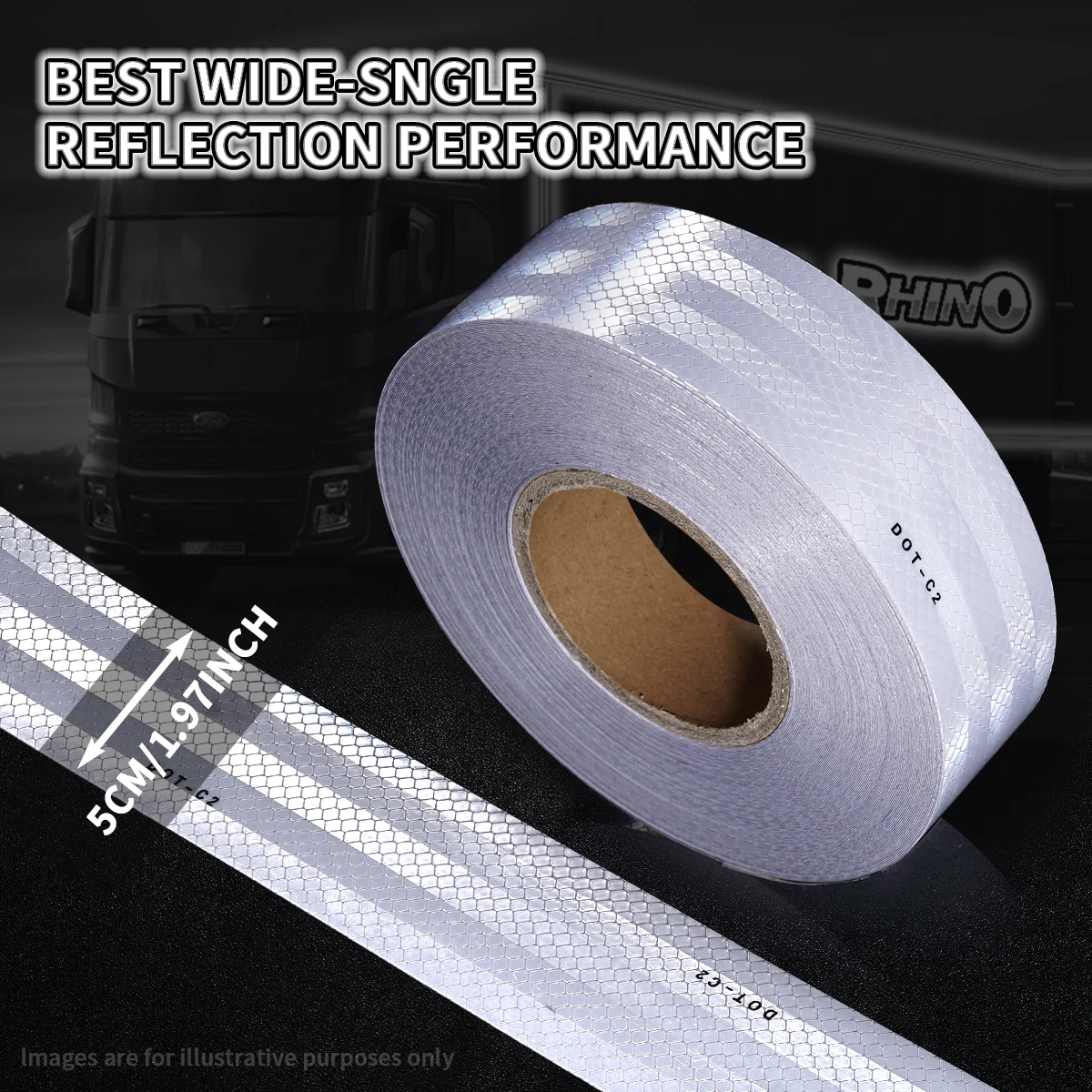 Car Truck Reflective Safety Tape Warning Night Light Waterproof Trailer Reflector Sticker For Car Truck Warning Safety image 3
